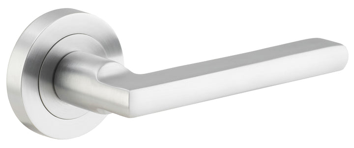 Baltimore Lever - Round Rose Brushed Chrome