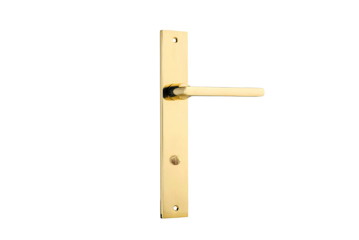 Baltimore Lever - Rectangular Backplate Polished Brass