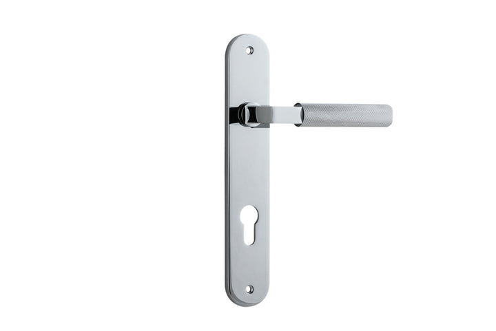 Brunswick Lever - Oval Backplate Polished Chrome