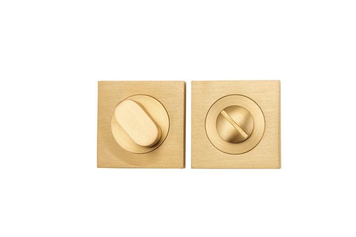 Privacy Turn - Square Brushed Brass