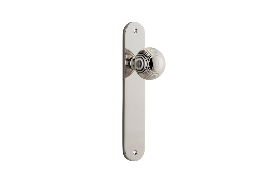 Guildford Knob - Oval Backplate Polished Nickel