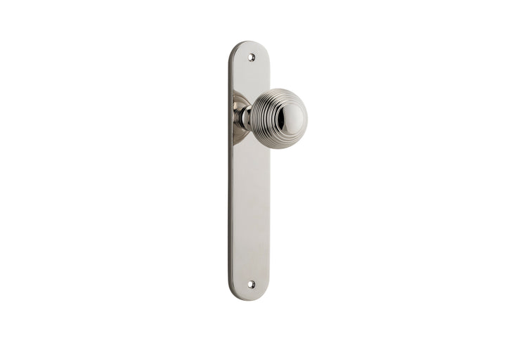 Guildford Knob - Oval Backplate Polished Nickel