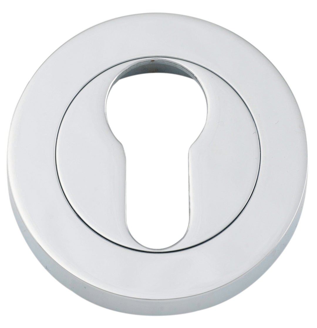 Euro Escutcheons -  Round Polished Chrome