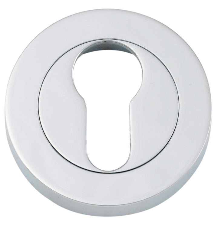 Euro Escutcheons -  Round Polished Chrome