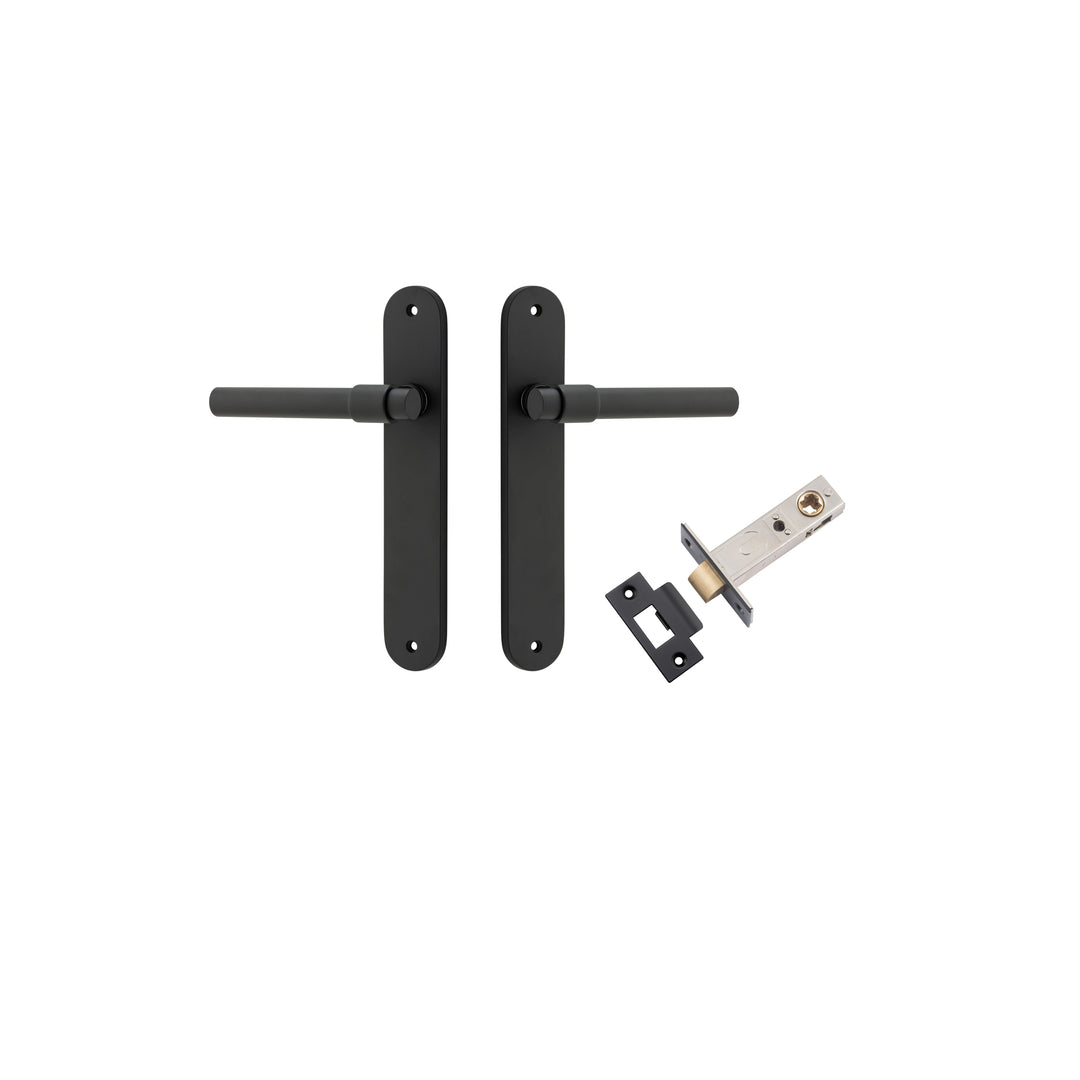 Helsinki Lever - Oval Backplate Passage Kit Matt Black