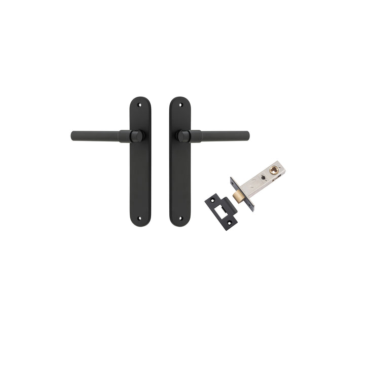 Helsinki Lever - Oval Backplate Passage Kit Matt Black