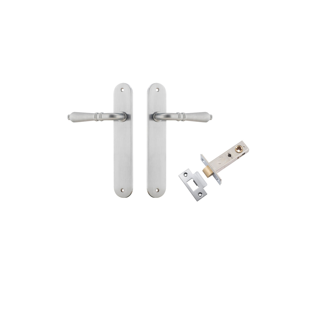Sarlat Lever - Oval Backplate Passage Kit Brushed Chrome
