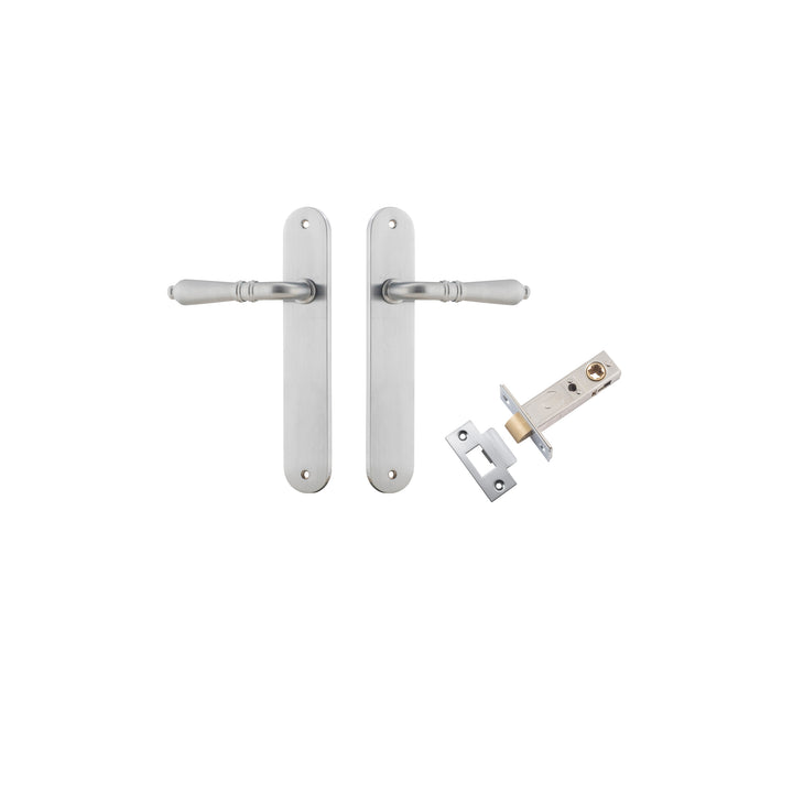 Sarlat Lever - Oval Backplate Passage Kit Brushed Chrome