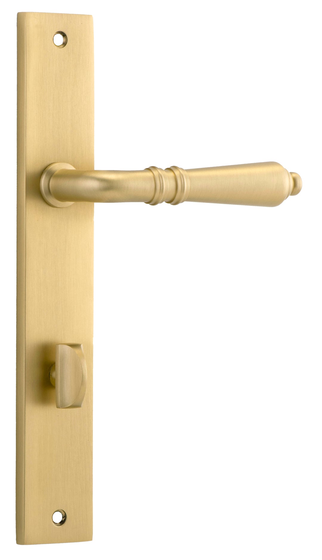 Sarlat Lever - Rectangular Backplate Brushed Gold PVD