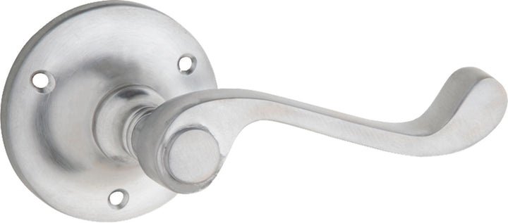 Door Lever Milton Rose Round Pair Satin Chrome L103xP68mm BPD63mm
