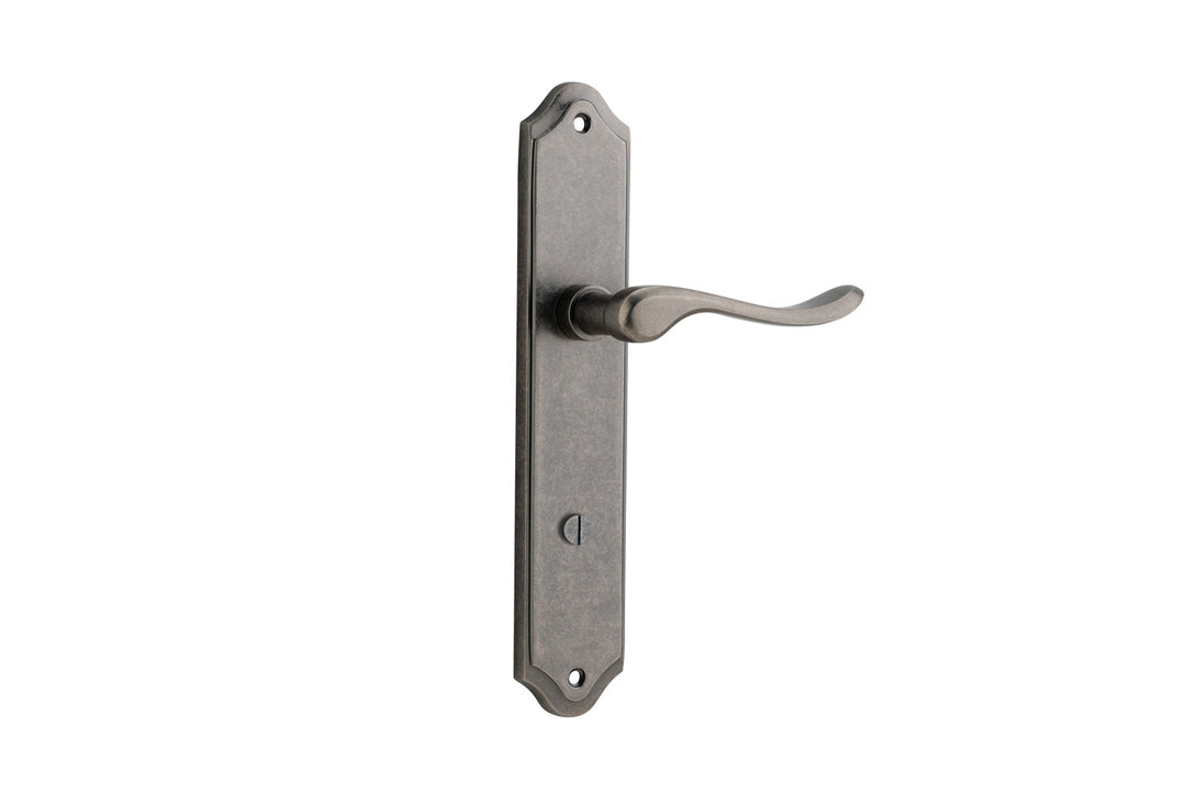 Stirling Lever - Shouldered Backplate Distressed Nickel