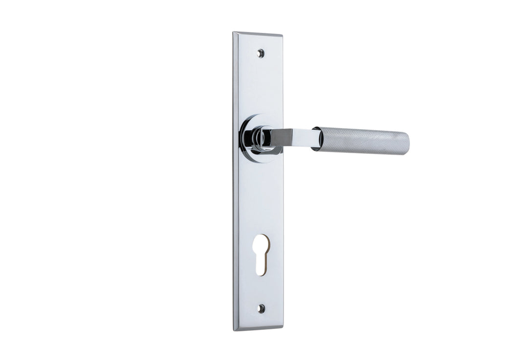 Brunswick Lever - Chamfered Backplate Polished Chrome