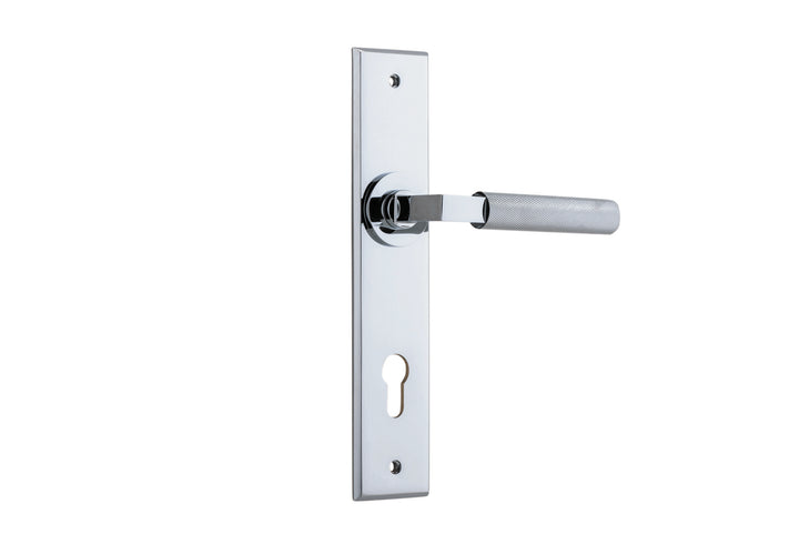 Brunswick Lever - Chamfered Backplate Polished Chrome