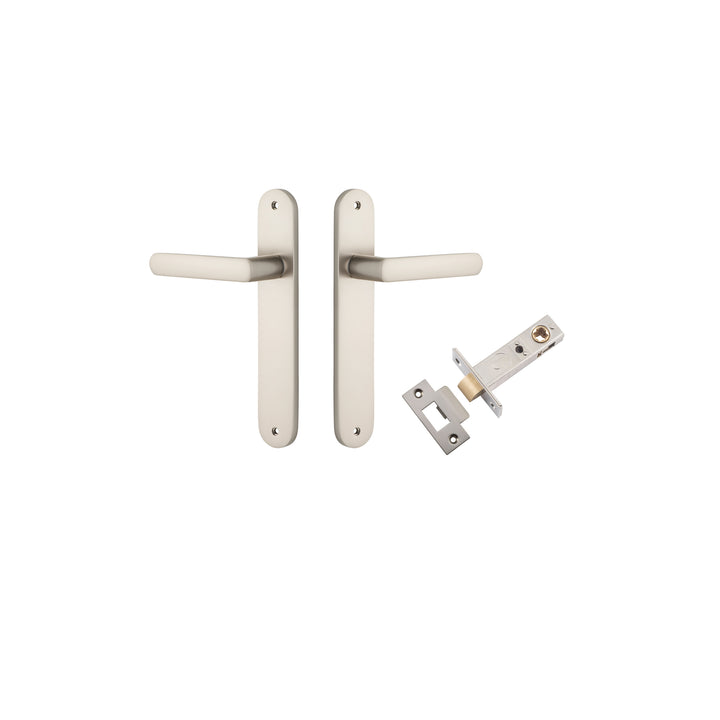 Osaka Lever - Oval Backplate Passage Kit Satin Nickel