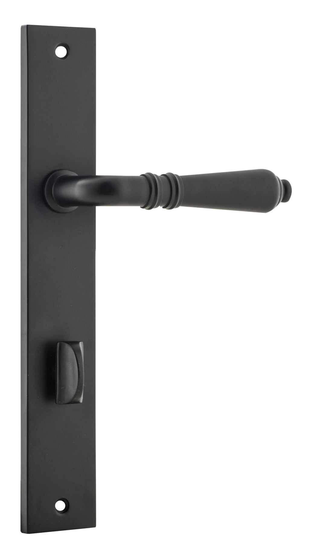 Sarlat Lever - Rectangular Backplate Matt Black