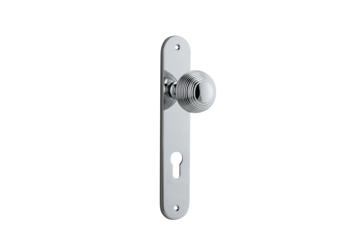 Guildford Knob - Oval Backplate Polished Chrome