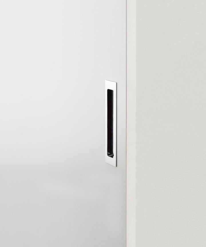 Rectangular Flush Pull Polished Chrome