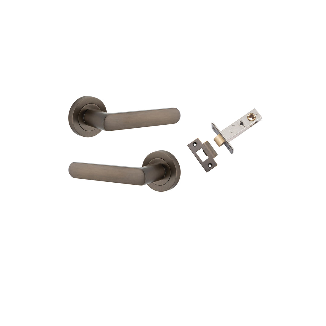 Osaka Lever - Round Rose Passage Kit Signature Brass