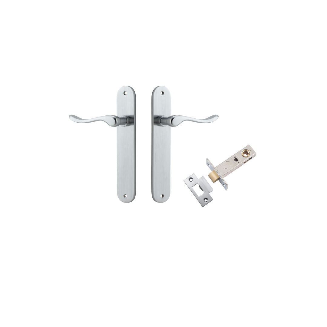Stirling Lever - Oval Backplate Passage Kit Brushed Chrome
