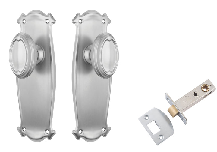Door Knob Bungalow Satin Chrome Passage Set