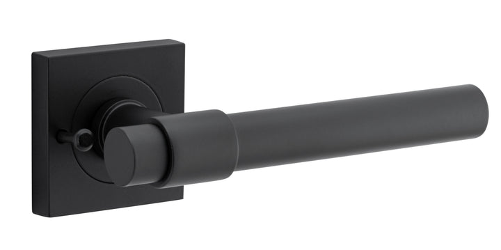 Helsinki Lever - Square Rose (Inbuilt Privacy) Matt Black