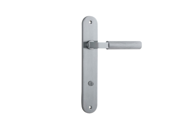 Brunswick Lever - Oval Backplate Brushed Chrome