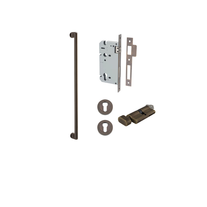 Baltimore Pull Handle - 600mm Entrance Kit with Separate High Security Lock Signature Brass