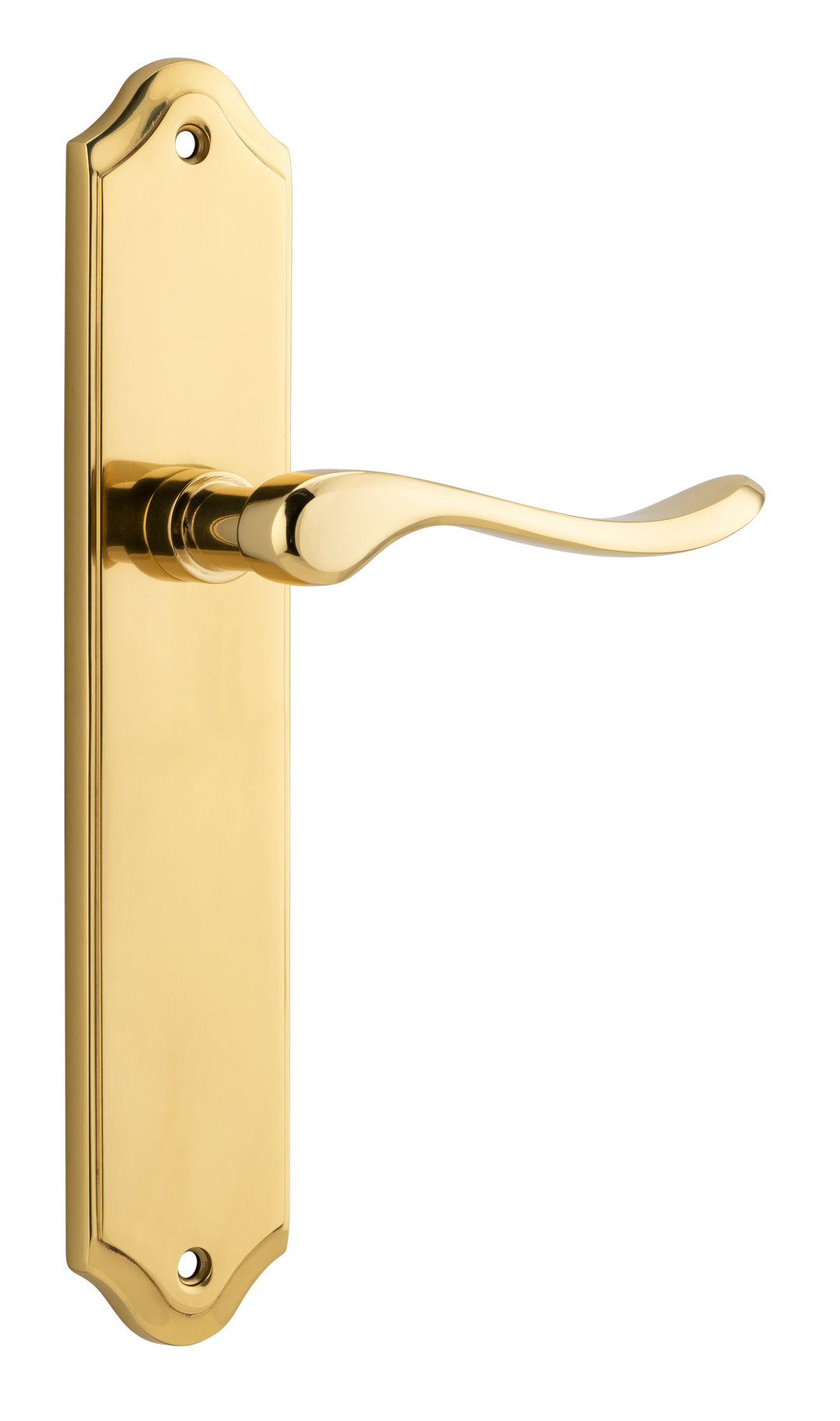 Stirling Lever - Shouldered Backplate Polished Brass
