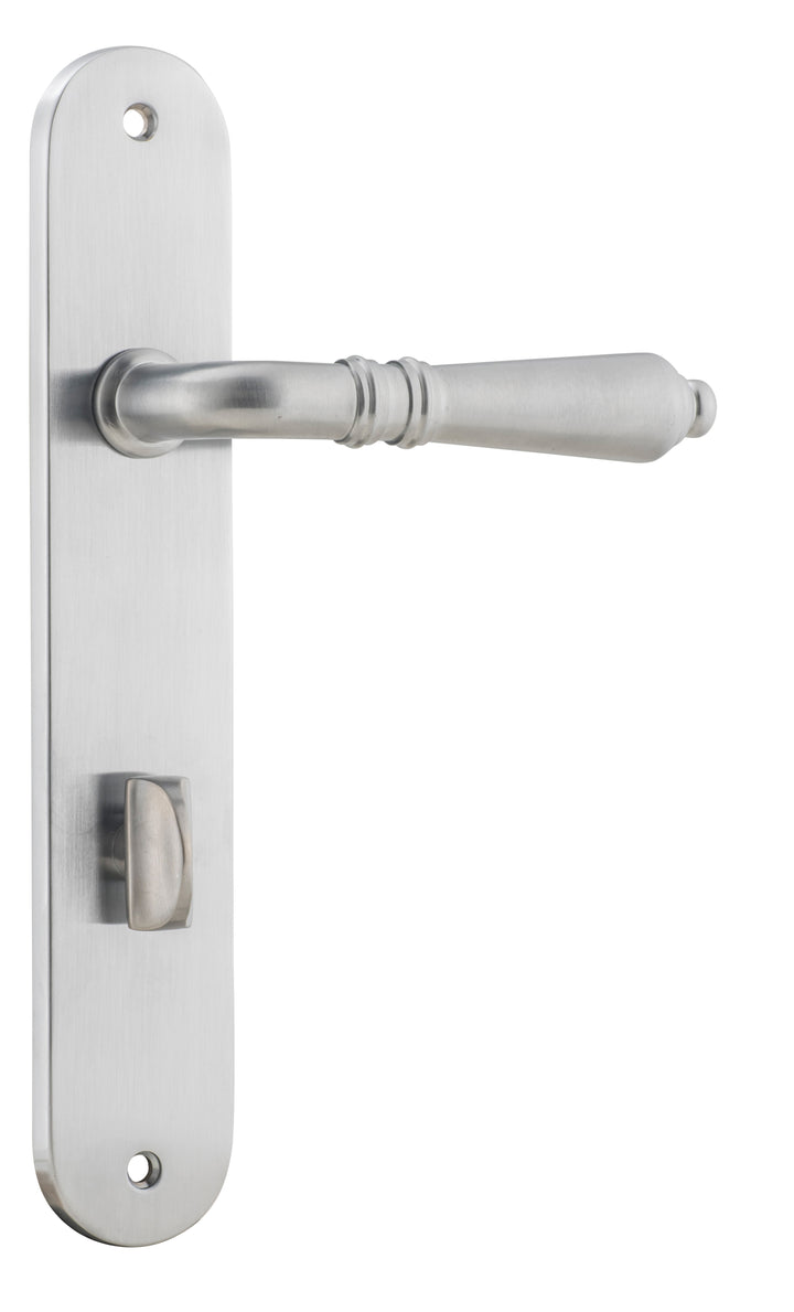 Sarlat Lever - Oval Backplate Brushed Chrome