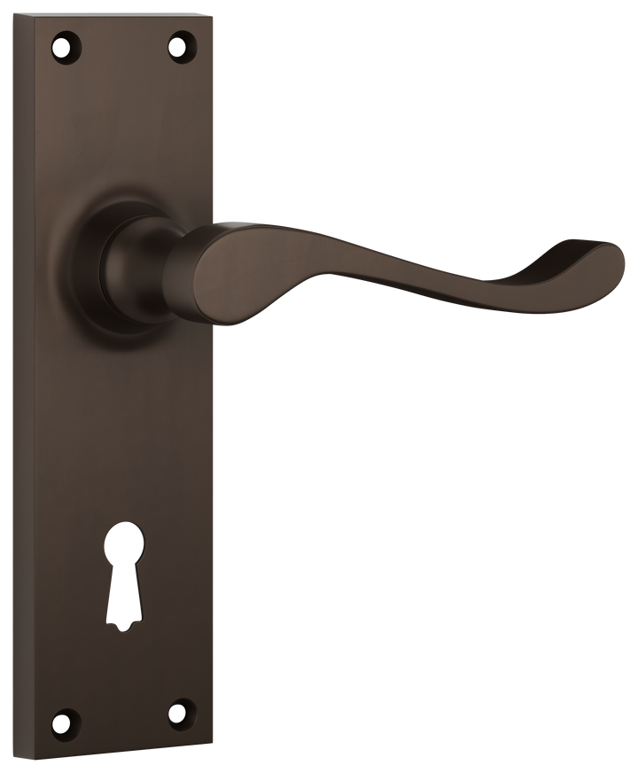 Door Lever Victorian Lock Pair Antique Brass H152xW42xP59mm