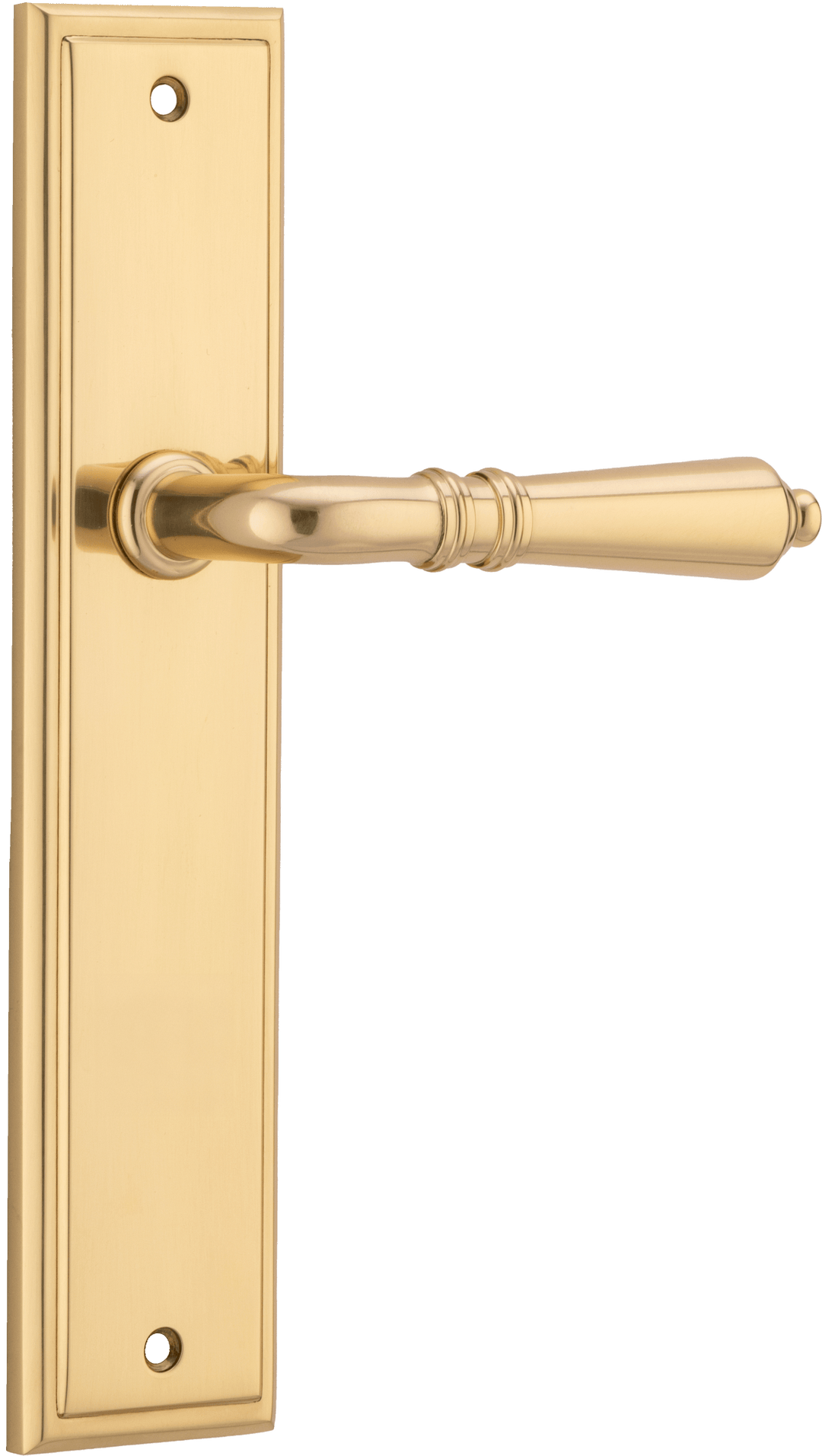 Sarlat Lever - Stepped Backplate Polished Brass