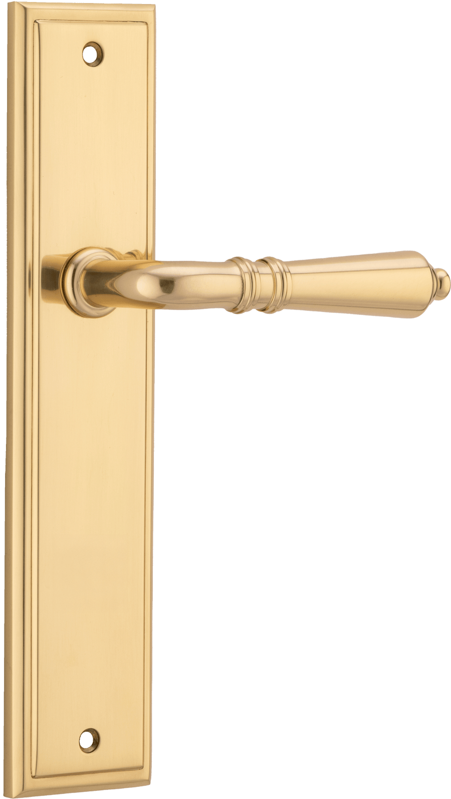Sarlat Lever - Stepped Backplate Polished Brass