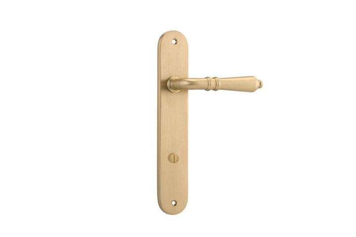 Sarlat Lever - Oval Backplate Brushed Brass