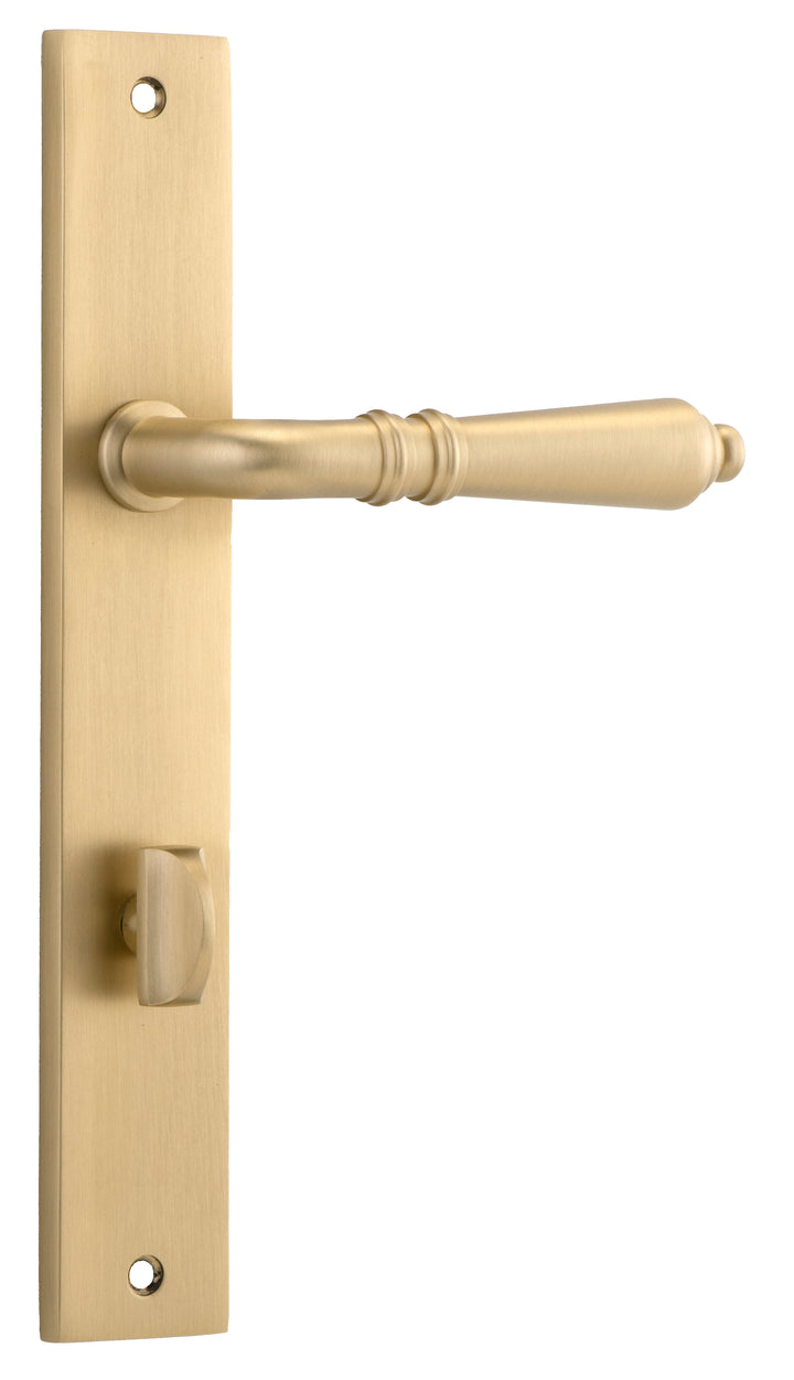 Sarlat Lever - Rectangular Backplate Brushed Brass