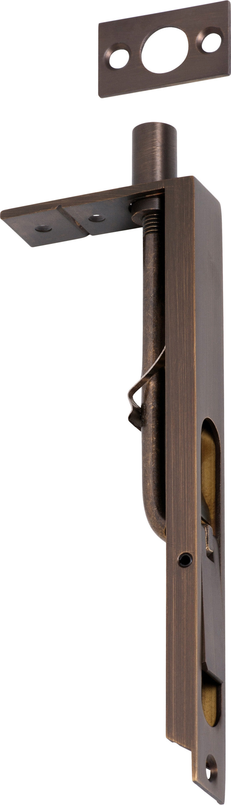 Flush Bolt Antique Brass H150xW19mm