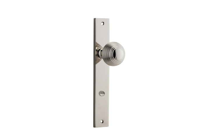 Guildford Knob - Rectangular Backplate Polished Nickel