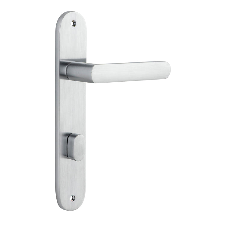 Osaka Lever - Oval Backplate Brushed Chrome