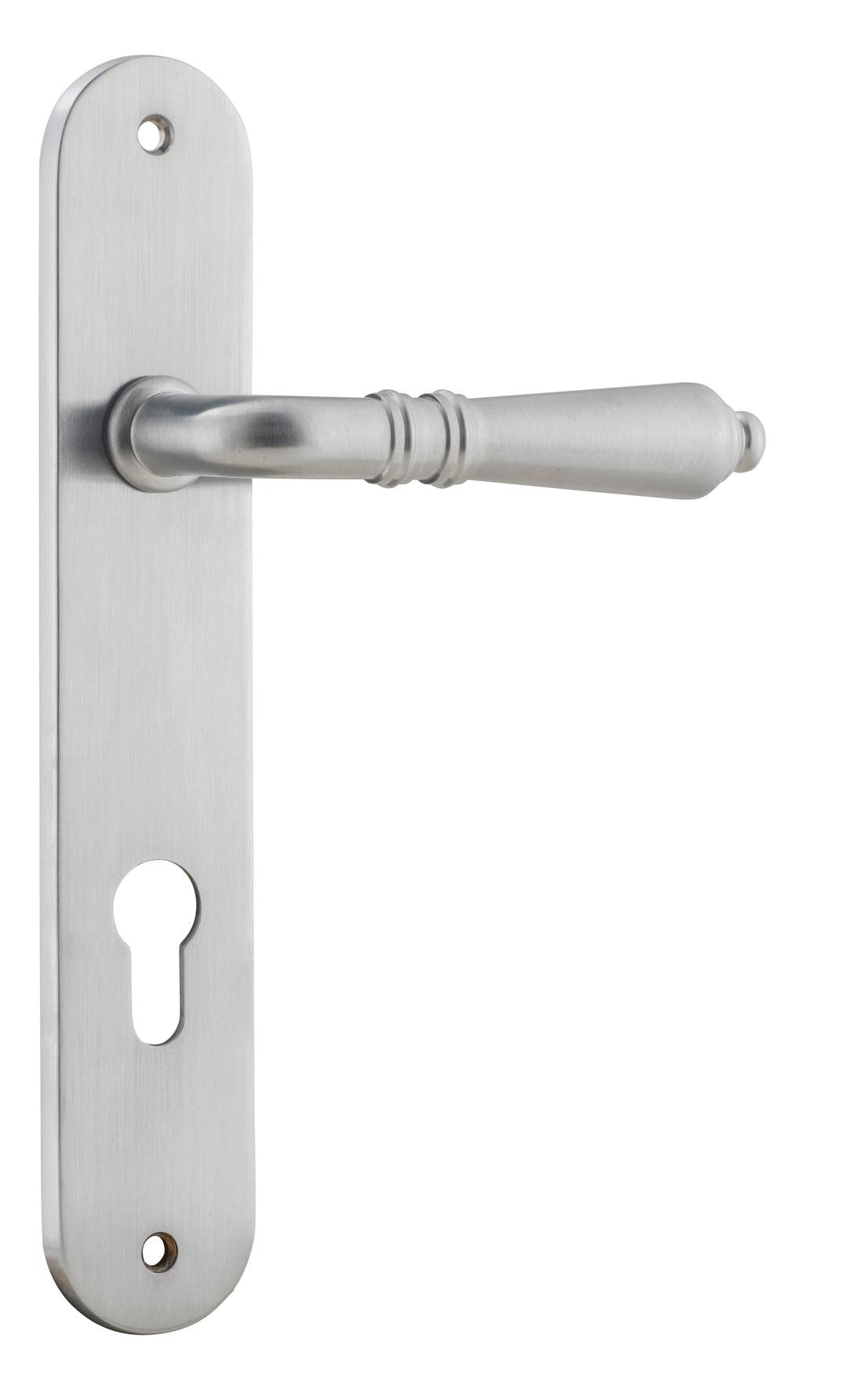 Sarlat Lever - Oval Backplate Brushed Chrome