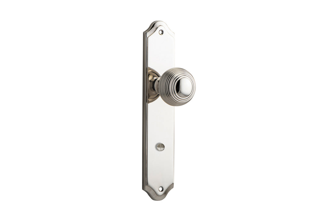Guildford Knob - Shouldered Backplate Polished Nickel