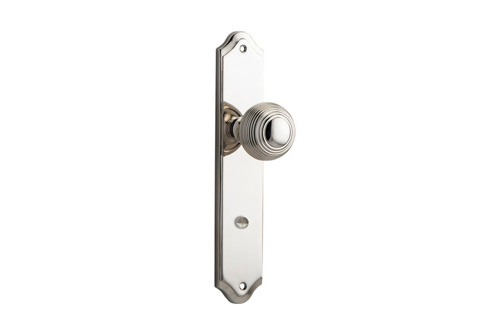 Guildford Knob - Shouldered Backplate Polished Nickel