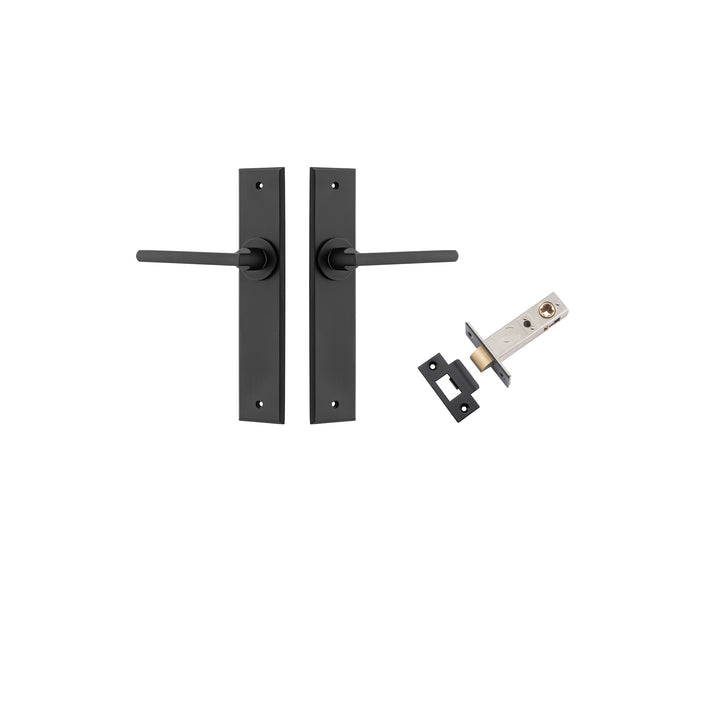 Baltimore Lever - Chamfered Backplate Passage Kit Matt Black