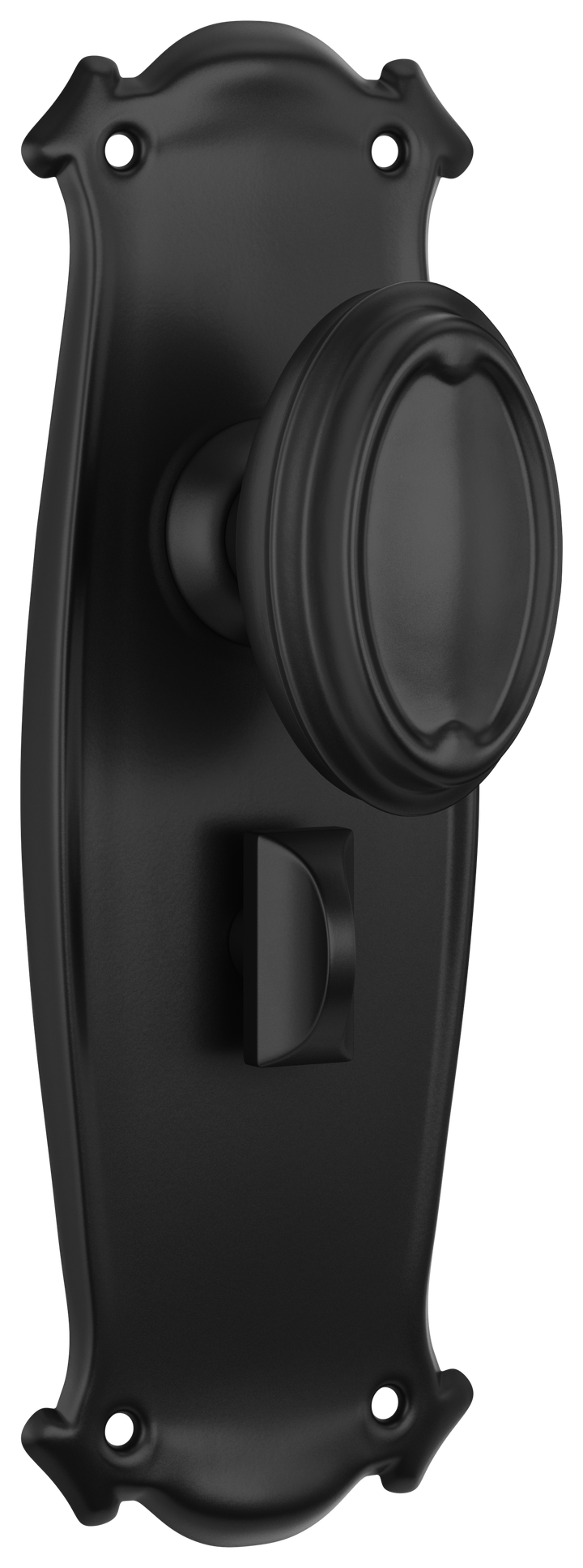 Door Knob Bungalow Privacy Pair Matt Black H197xW68xP60mm