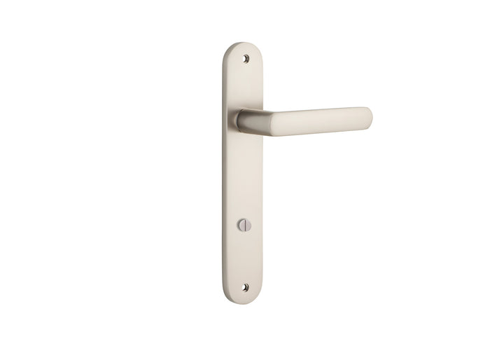 Osaka Lever - Oval Backplate Satin Nickel