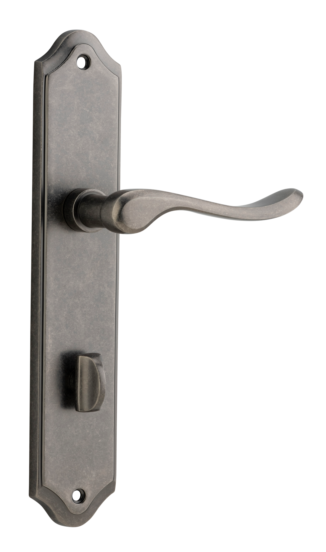 Stirling Lever - Shouldered Backplate Distressed Nickel