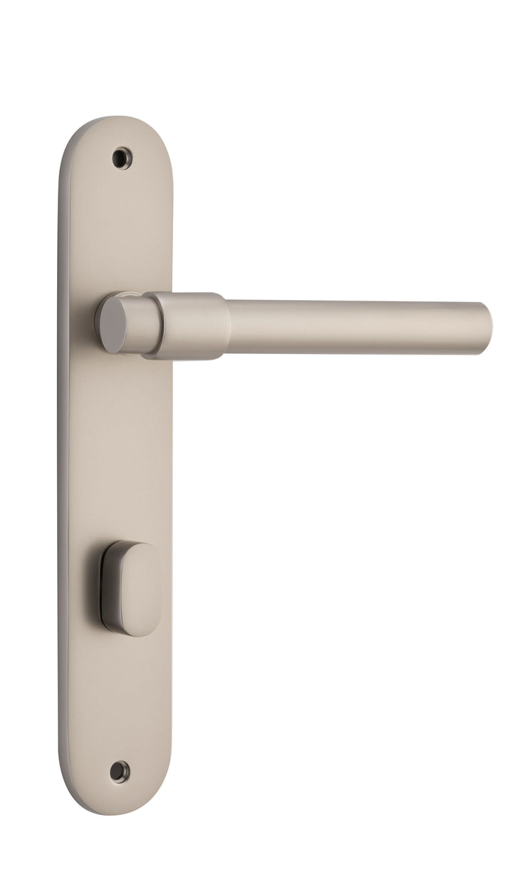 Helsinki Lever - Oval Backplate Satin Nickel