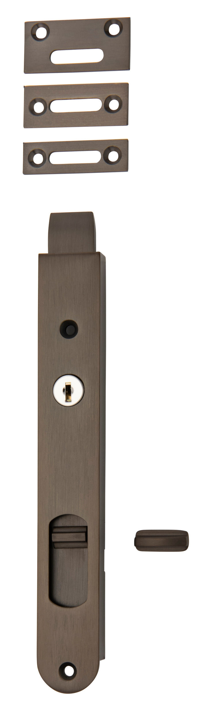 Locking Flush Bolt - 200mm Signature Brass