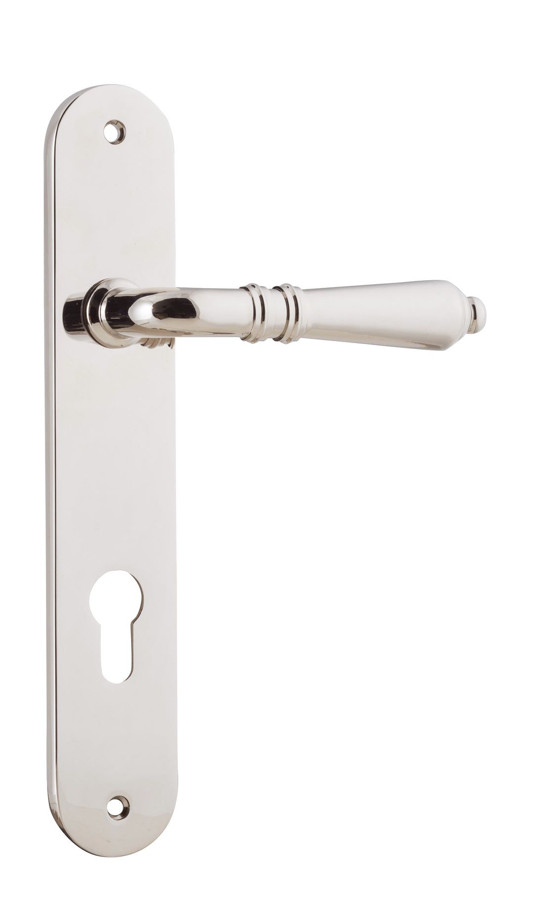 Sarlat Lever - Oval Backplate Polished Nickel