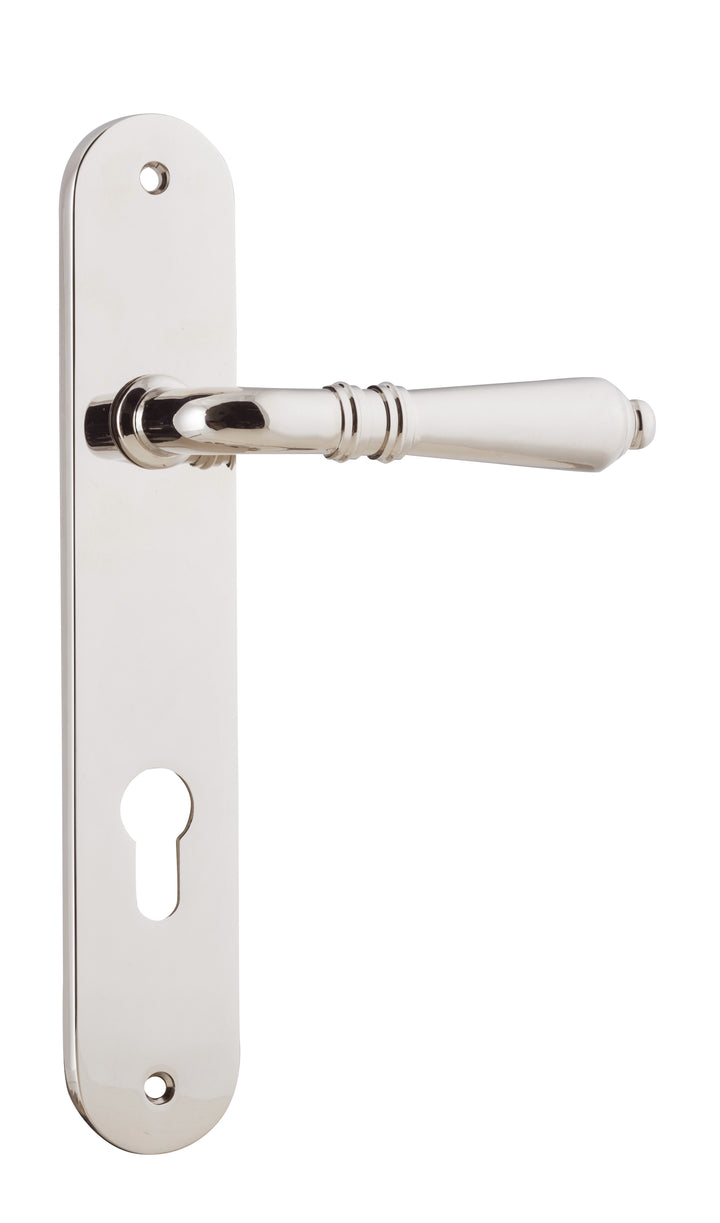 Sarlat Lever - Oval Backplate Polished Nickel