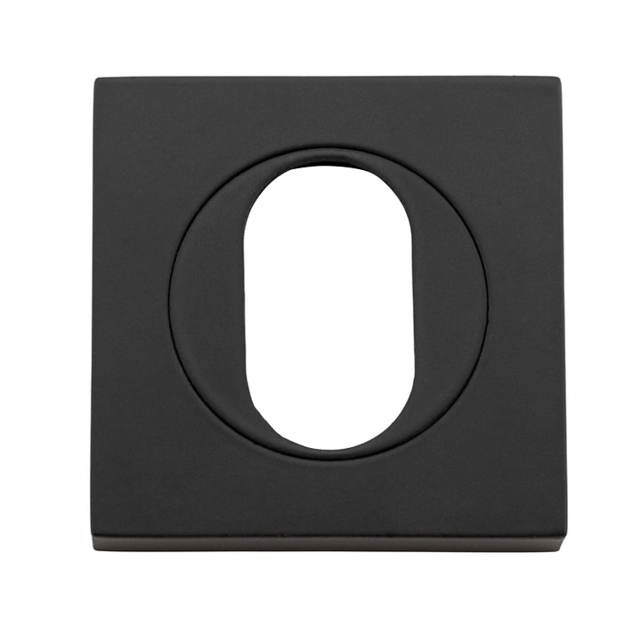 Oval Escutcheon -  Square Matt Black
