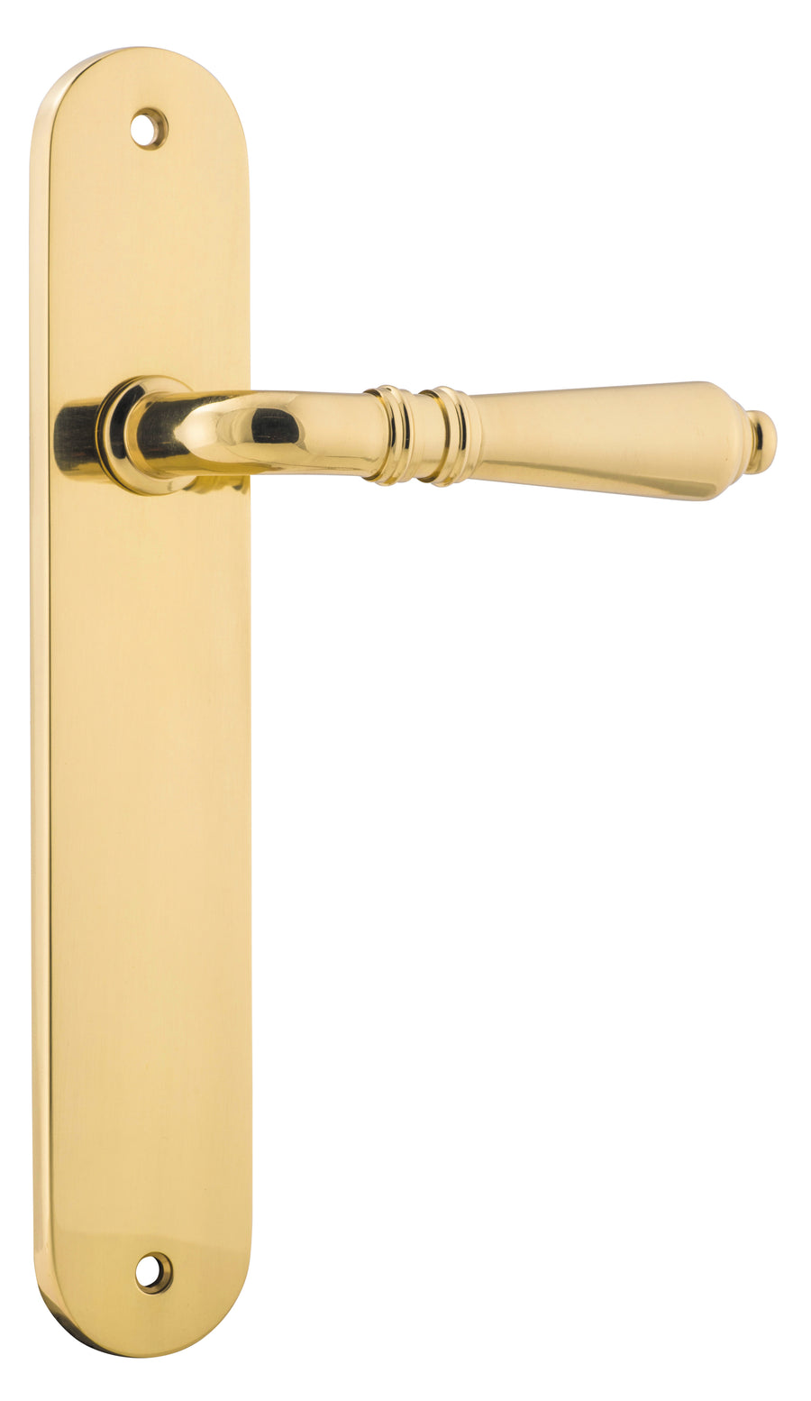 Sarlat Lever - Oval Backplate Polished Brass